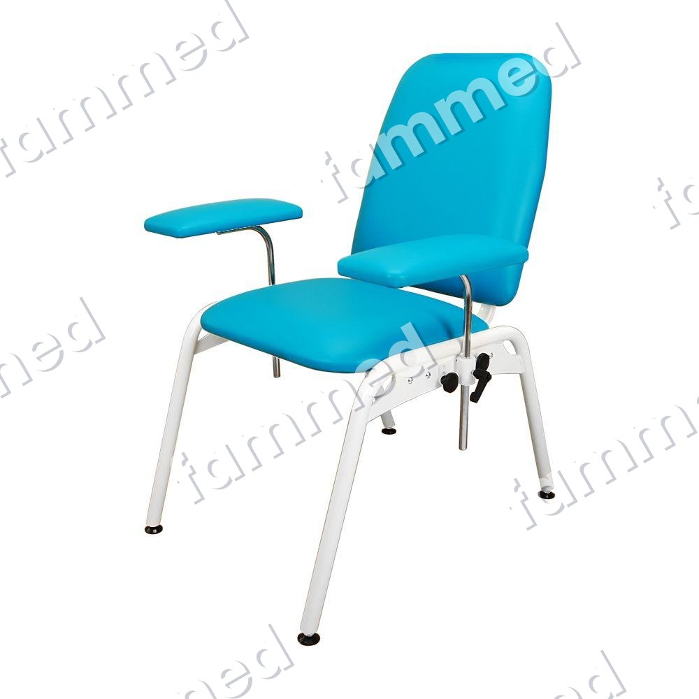 Chaise de prélèvement bleue