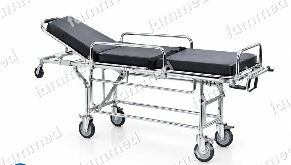 Chariot porte-malade chromé