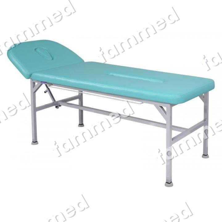 Table d'examen turquoise fixe