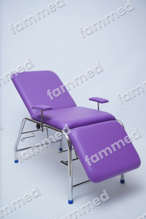 Table de prélèvement chromée