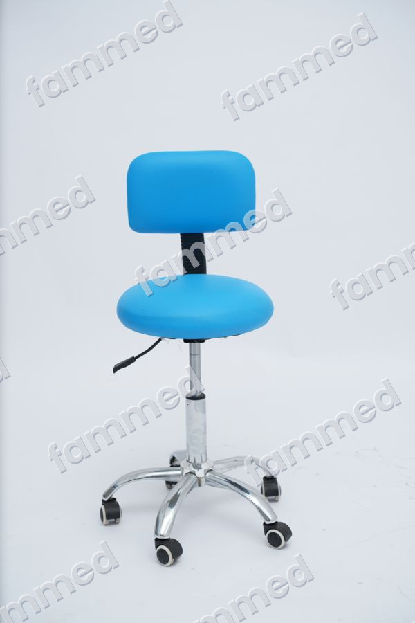 Tabouret à gaz avec dossier bleu